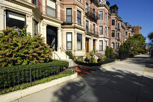 Back Bay residential district in Boston